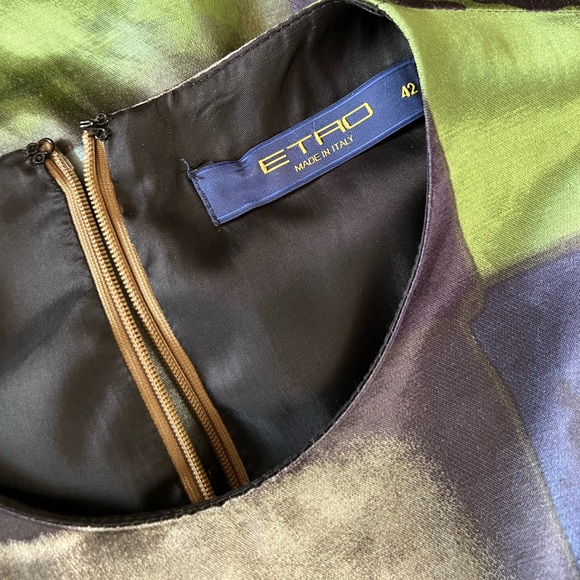 ETRO Mixed Print Embellished Waist Sheath Dress - Picture 5 of 7